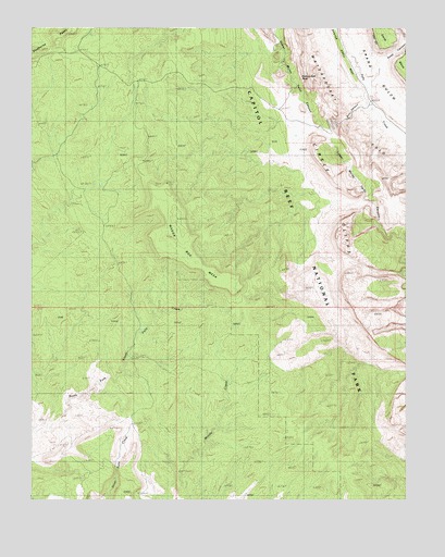 Wagon Box Mesa, UT USGS Topographic Map