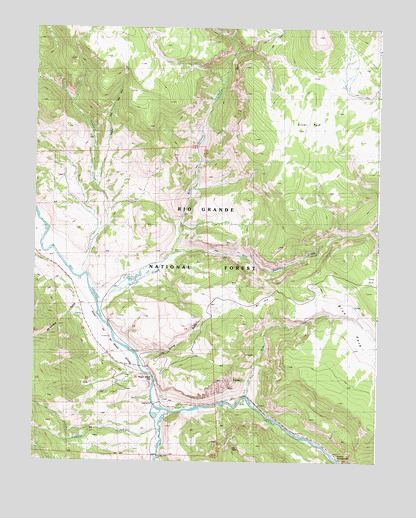 Wagon Wheel Gap, CO USGS Topographic Map