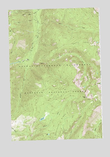 Wahoo Peak, ID USGS Topographic Map