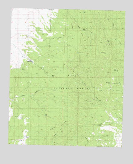 Wahoo Peak, NM USGS Topographic Map