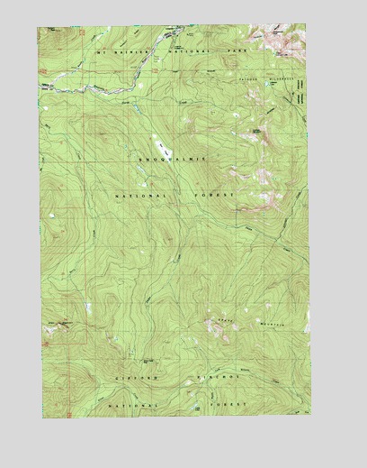 Wahpenayo Peak, WA USGS Topographic Map
