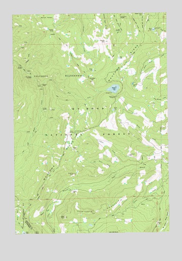 Wahtum Lake, OR USGS Topographic Map
