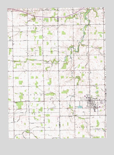 Wakarusa, IN USGS Topographic Map