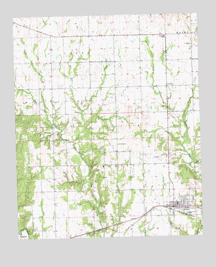Bokchito, OK USGS Topographic Map
