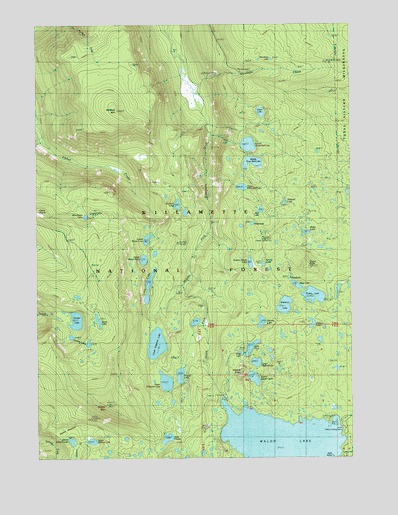 Waldo Mountain, OR USGS Topographic Map