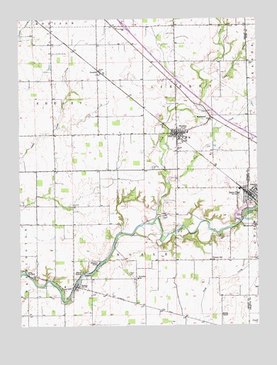 Waldron, IN USGS Topographic Map