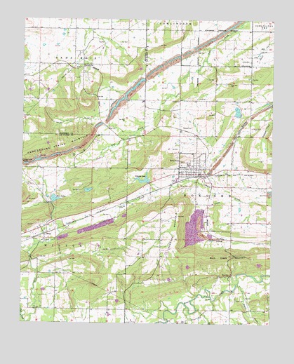 Bokoshe, OK USGS Topographic Map