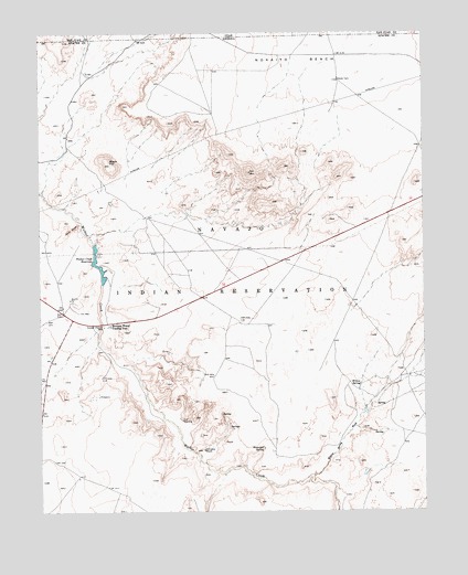 Walker Creek Reservoir, AZ USGS Topographic Map