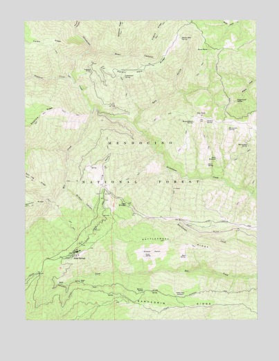 Alder Springs, CA USGS Topographic Map