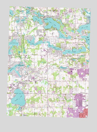 Walled Lake, MI USGS Topographic Map