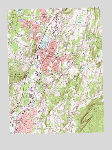 Wallingford, CT USGS Topographic Map