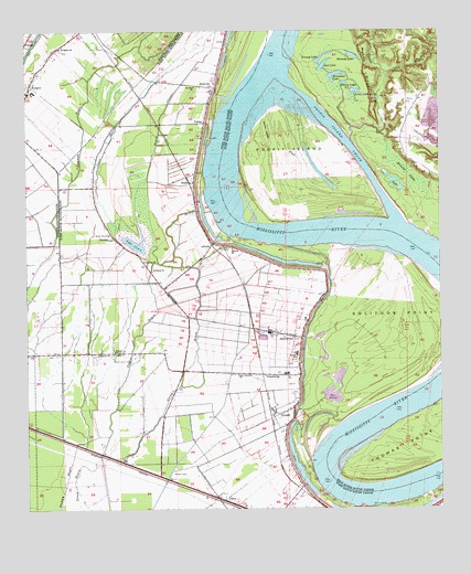 Walls, LA USGS Topographic Map