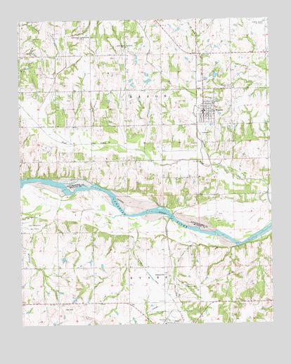 Wanette, OK USGS Topographic Map