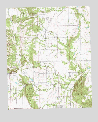 Wapanucka North, OK USGS Topographic Map