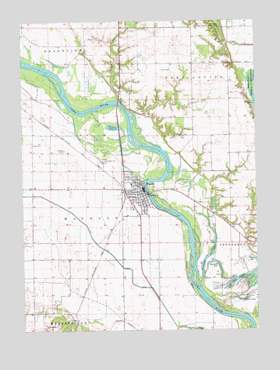 Wapello, IA USGS Topographic Map