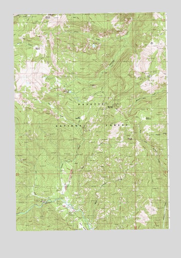 War Eagle Mountain, ID USGS Topographic Map