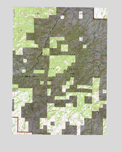 Warbonnett Peak, WY USGS Topographic Map