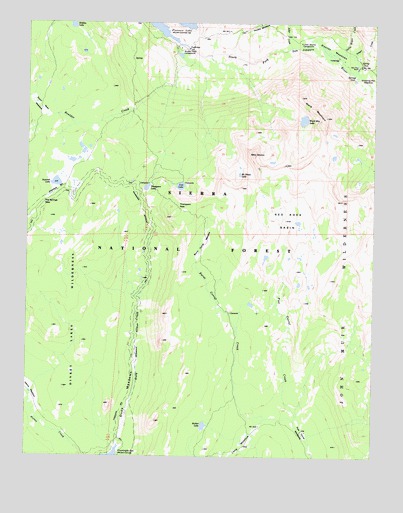 Ward Mountain, CA USGS Topographic Map
