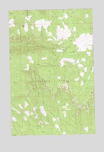 Warland Peak, MT USGS Topographic Map