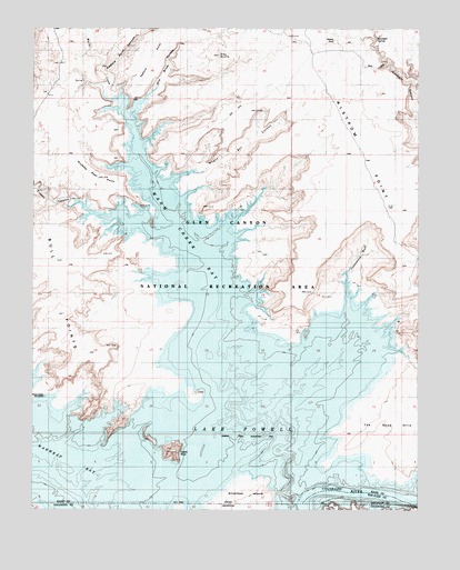 Warm Creek Bay, UT USGS Topographic Map