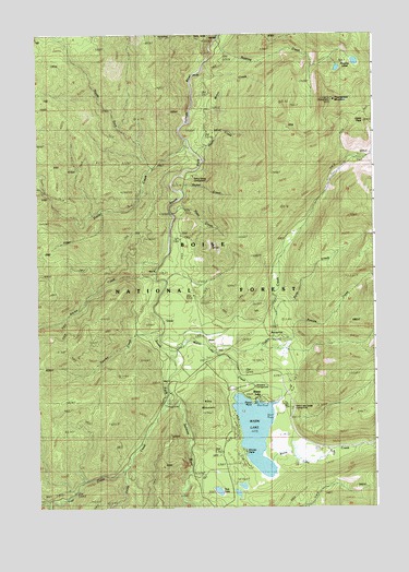 Warm Lake, ID USGS Topographic Map