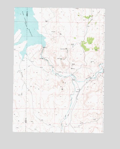 Warm Springs Reservoir, OR USGS Topographic Map