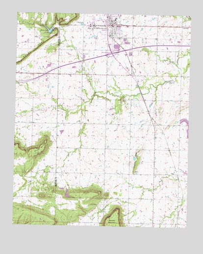 Warner, OK USGS Topographic Map