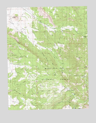 Warner Lake, UT USGS Topographic Map
