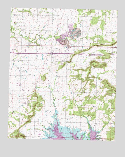 Warner NW, OK USGS Topographic Map
