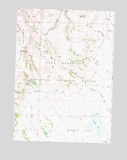 Warner Peak, OR USGS Topographic Map