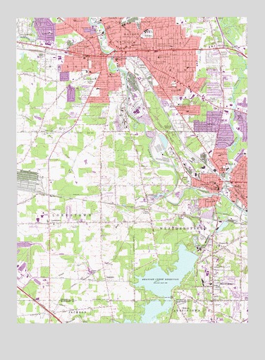 Warren, OH USGS Topographic Map