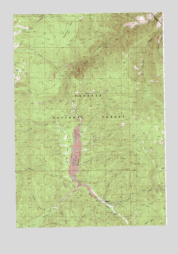 Warren, ID USGS Topographic Map