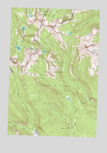 Warren Peak, MT USGS Topographic Map