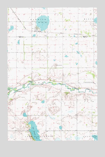 Warwick, ND USGS Topographic Map