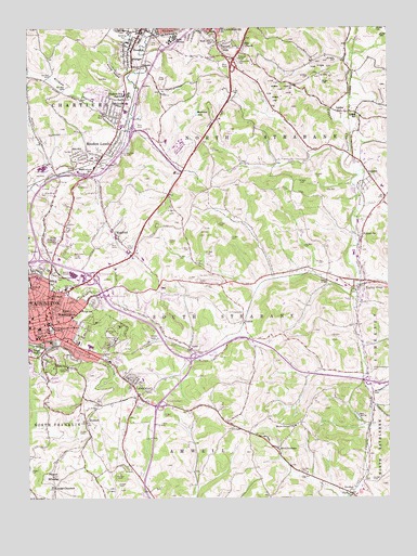 Washington East, PA USGS Topographic Map