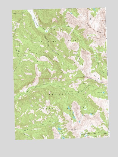 Washington Peak, ID USGS Topographic Map