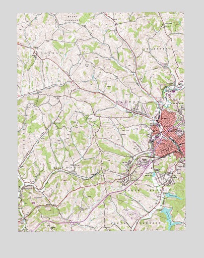 Washington West, PA USGS Topographic Map
