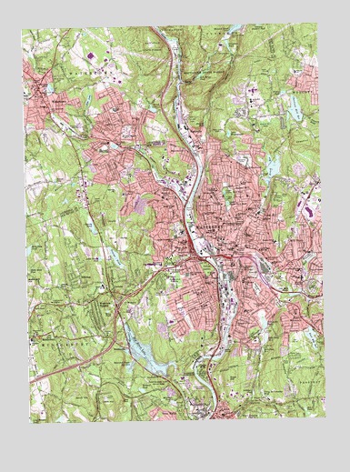 Waterbury, CT USGS Topographic Map