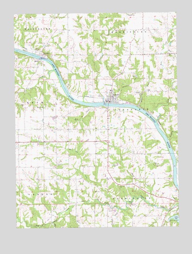 Bonaparte, IA USGS Topographic Map