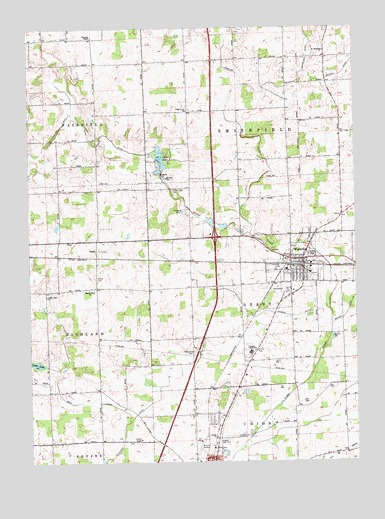 Waterloo, IN USGS Topographic Map