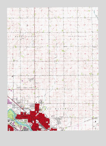 Waterloo North, IA USGS Topographic Map