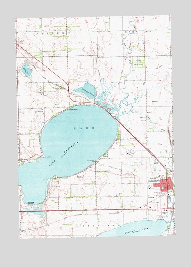 Watertown West, SD USGS Topographic Map