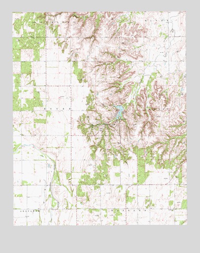 Watonga Lake, OK USGS Topographic Map