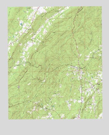 Wattsville, AL USGS Topographic Map