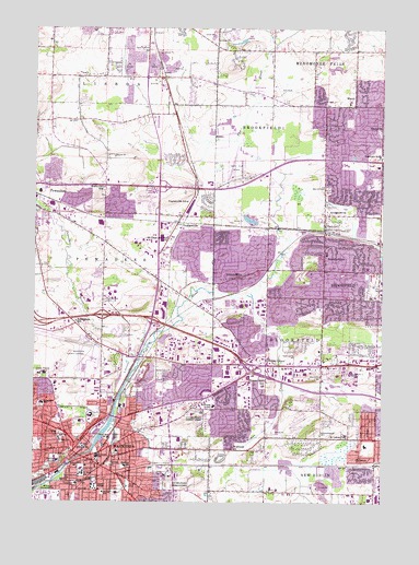 Waukesha, WI USGS Topographic Map