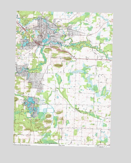 Waupaca, WI USGS Topographic Map