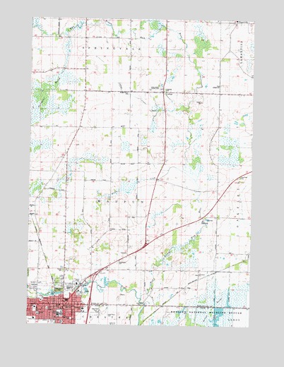 Waupun North, WI USGS Topographic Map