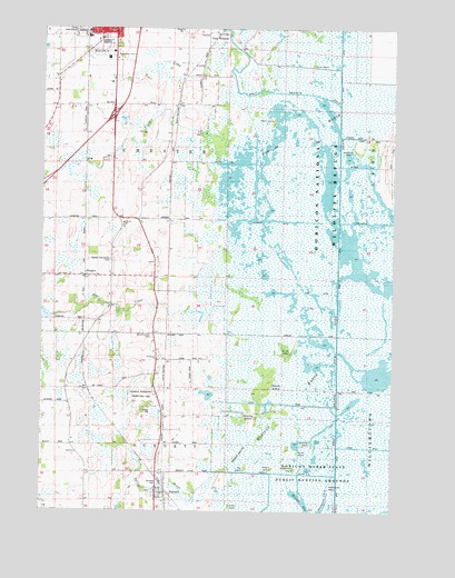 Waupun South, WI USGS Topographic Map