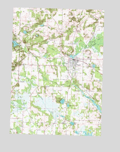 Wautoma, WI USGS Topographic Map