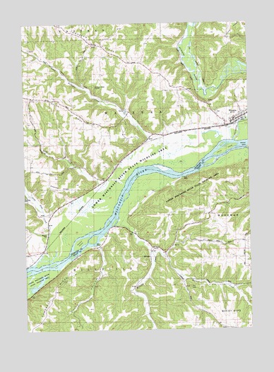 Wauzeka West, WI USGS Topographic Map